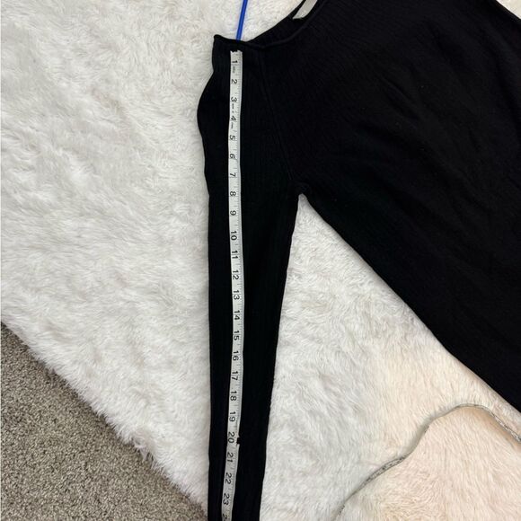 Vince Scoop Neck Ribbed Wool Blend Black Sweater Dress Size XS - Picture 12 of 12